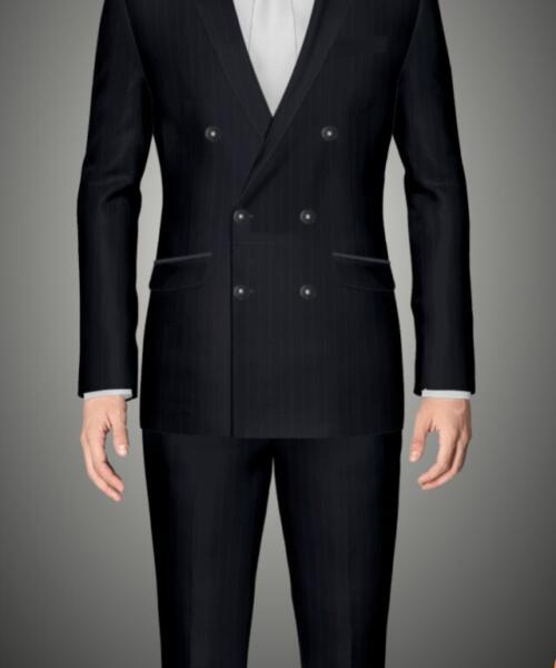 CUSTOM MADE PIN STRIPE 2 PC SUIT
