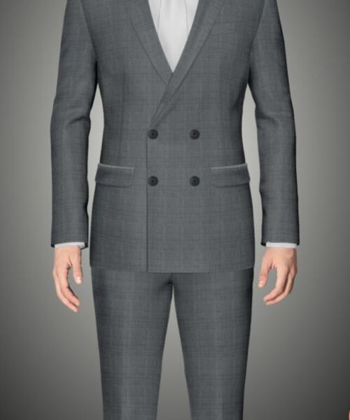 CUSTOM MADE SHARKSKIN 2 PC SUIT