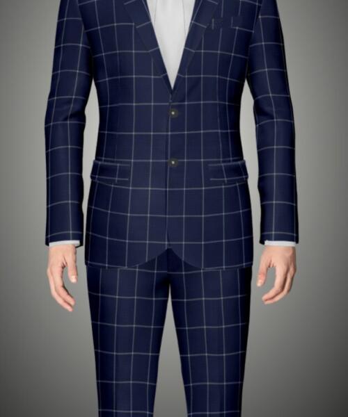 CUSTOM MADE CHECK 2 PC SUIT