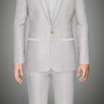CUSTOM MADE WHITE/OFF WHITE PEAK LAPEL TUXEDO